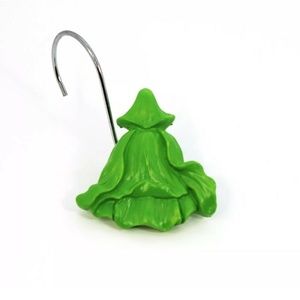 FLORAL BATHROOM SHOWER CURTAIN HOOKS 12/PACK